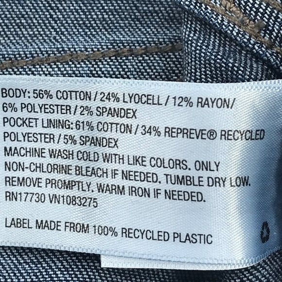 Universal Thread Women's 8 Crop High Rise Straight Dark Wash Blue Jeans New - Picture 8 of 15